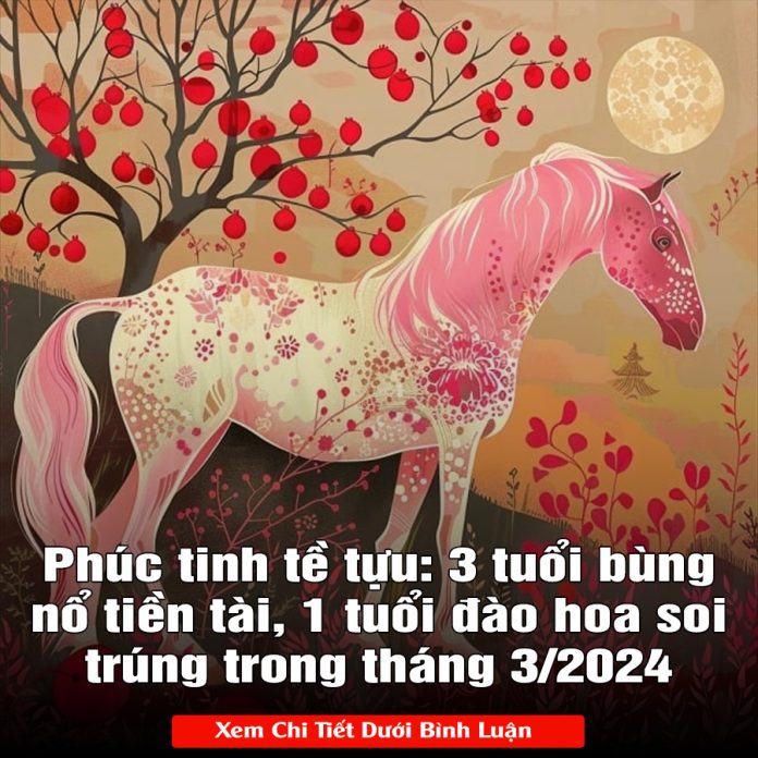 Phúc tinh tề tựu 3 tuổi bùng nổ tiền tài, 1 tuổi đào hoa soi trúng trong tháng 32024
