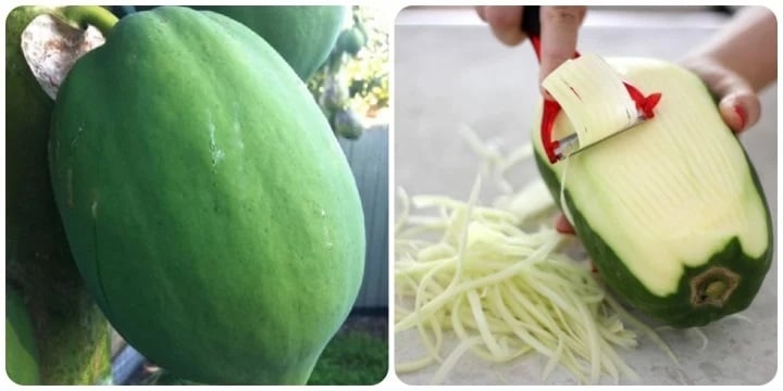 Đu đủ xanh còn là một thực phẩm bổ dưỡng