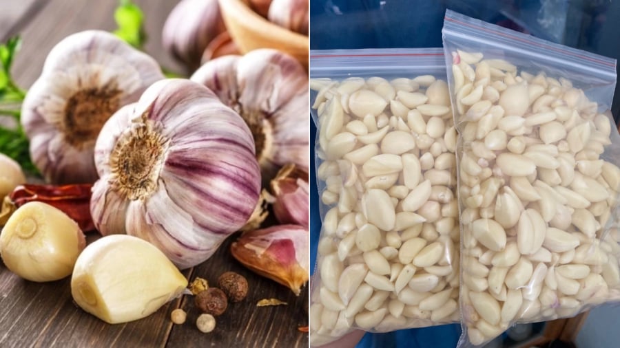 Khȏng nên chọn mua ʟoại tỏi ᵭã bóc vỏ sẵn.