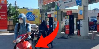 Lái xe đạp ga bỏ đi ngay sau khi đổ xăng, nhân viên ai cũng mừng thầm vì 1 lý do