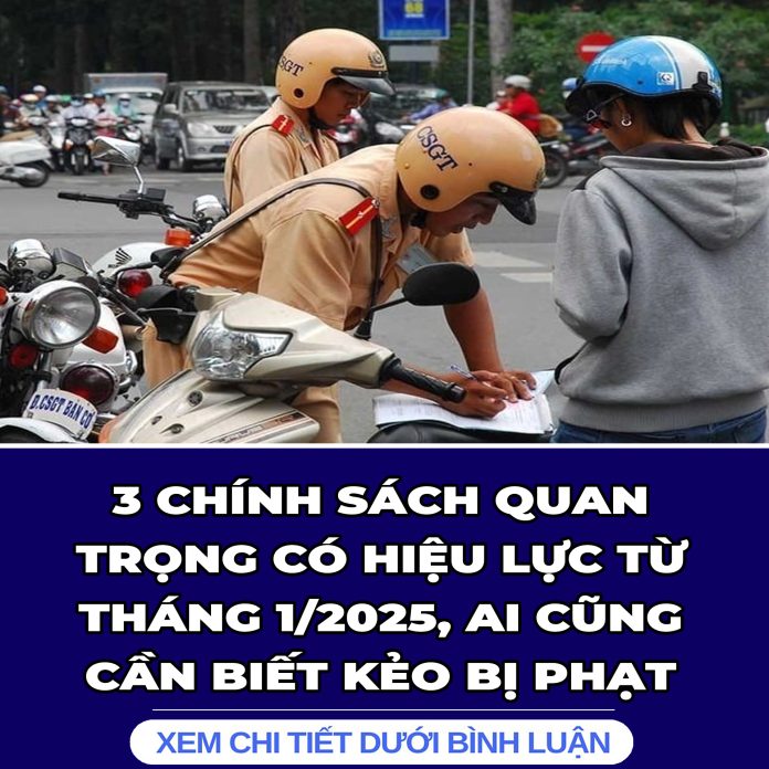 3 CHÍNH SÁCH QUAN TRỌNG CÓ HIỆU LỰC TỪ THÁNG 12025, AI CŨNG CẦN BIẾT KẺO BỊ PHẠT