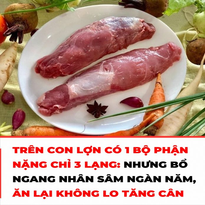 TRÊN CON LỢN CÓ 1 BỘ PHẬN NẶNG CHỈ 3 LẠNG NHƯNG BỔ NGANG NHÂN SÂM NGÀN NĂM, ĂN LẠI KHÔNG LO TĂNG CÂN