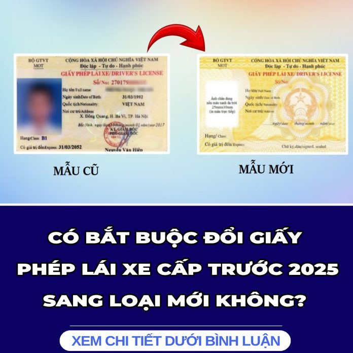 Thay đổi phân hạng giấy phép lái xe từ năm 2025