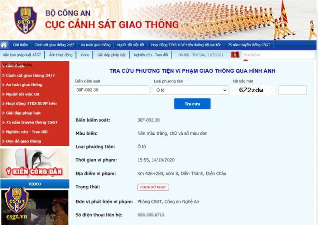 Cục CSGT lên tiếng về thông tin nhiều người tra cứu phạt nguội không được - 1