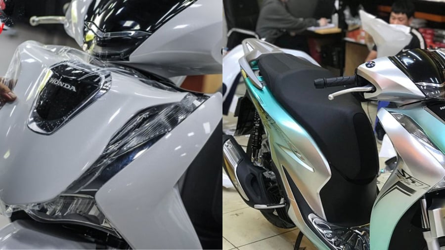 Sơn dán xe máy mà làm thay đổi màu xe sẽ bị phạt