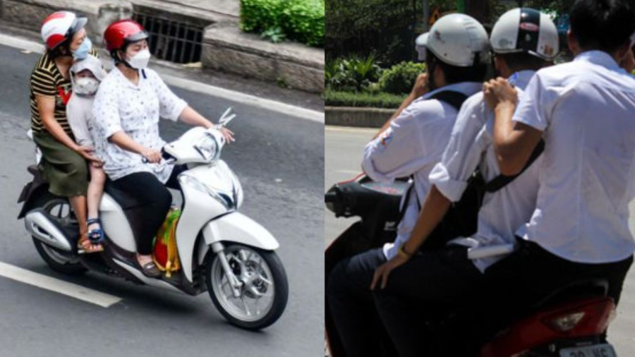 Quy định xe máy chở tối đa 1 người phía sau trừ trường hợp đặc biệt