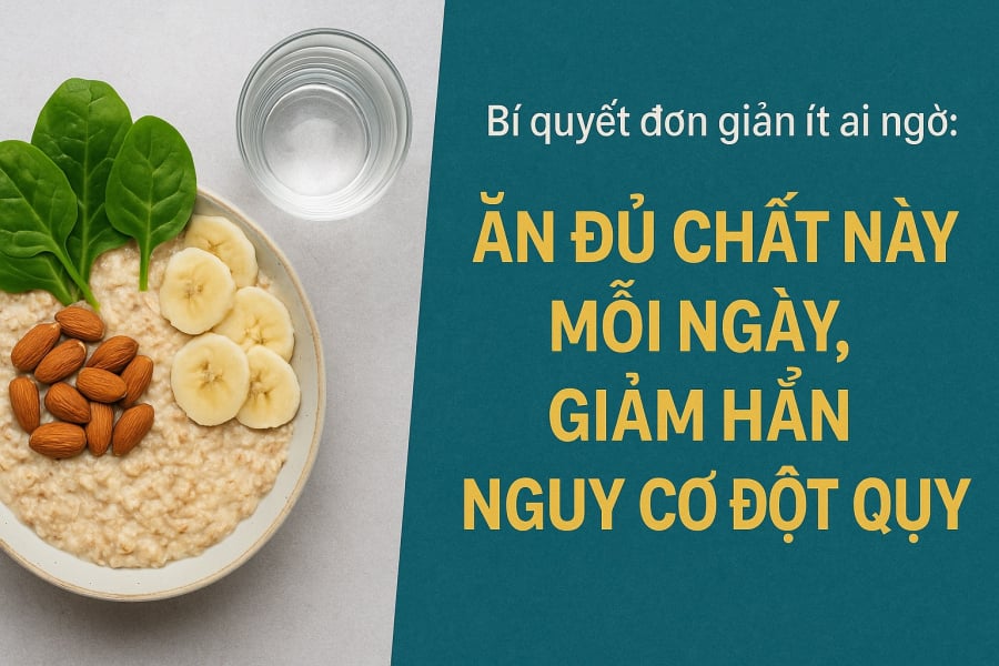 Một khẩu phần ăn giàu magie, cùng thông điệp sức khỏe: Ăn đủ chất mỗi ngày – giảm hẳn nguy cơ đột quỵ.