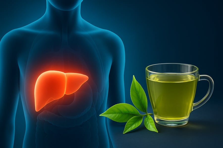 Chè xanh chứa chất chống oxy hóa giúp gan thải độc hiệu quả nếu uống đúng thời điểm.