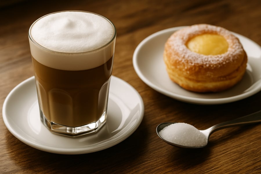 Thêm quá nhiều đường hoặc sữa có thể làm mất lợi ích sức khỏe vốn có của cà phê.