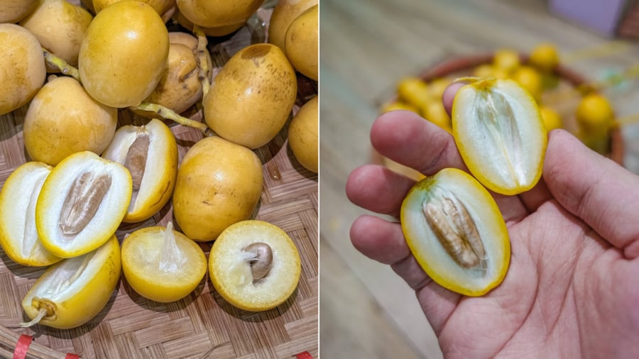 Chà là tươi có cách ăn khá độc đáo. Nếu cắn dọc, bạn sẽ thấy vị ngọt rõ hơn. Nếu cắn ngang quả, bạn sẽ thấy vị chát rõ hơn.