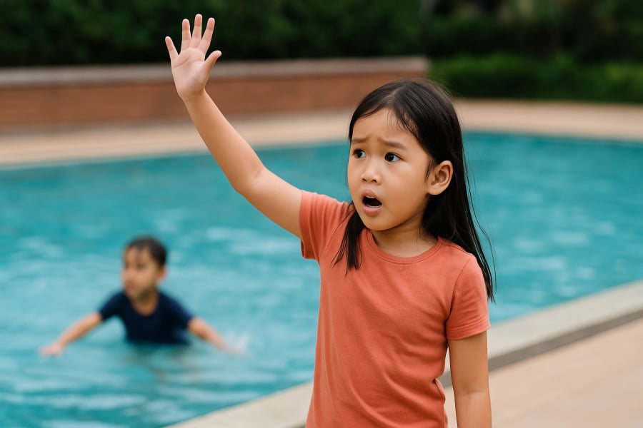 Khi gặp bạn gặp nạn, trẻ cần học cách gọi người lớn đúng cách thay vì lao xuống cứu.