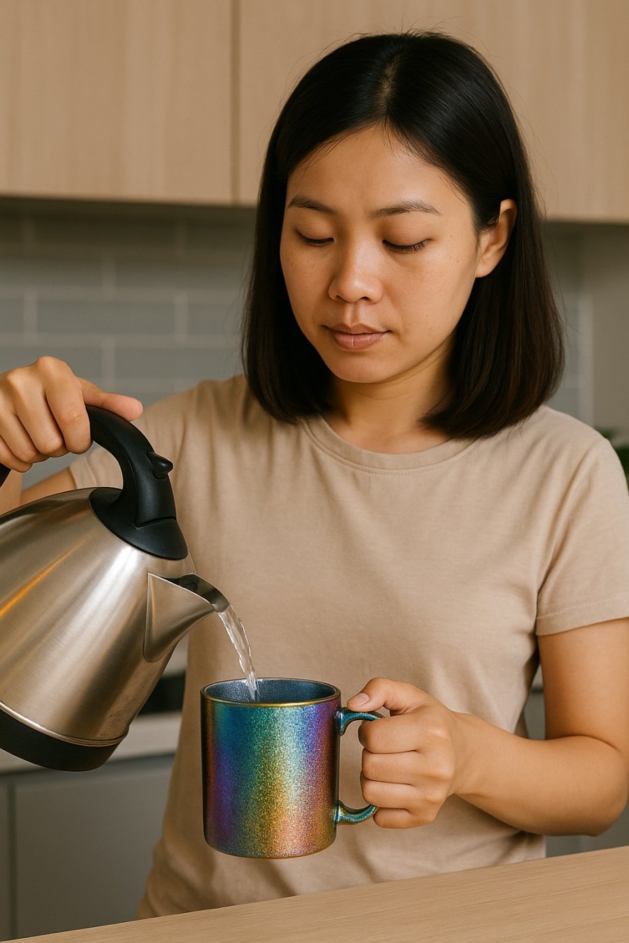 Nhiều loại cốc ánh kim đẹp mắt có thể giải phóng kim loại nặng khi gặp nước sôi, ảnh hưởng đến sức khỏe.