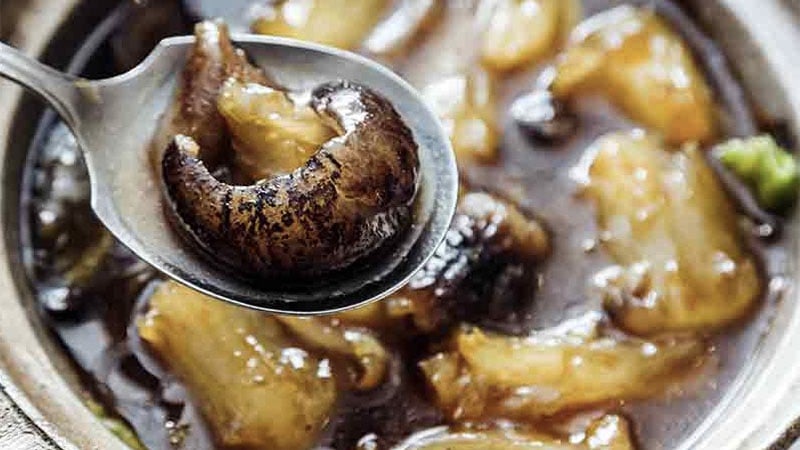 Đứng đầu bảng xếp hạng năm 2025, hải sâm là nguồn protein quý với 76g/100g sản phẩm khô – gấp gần 4 lần thịt bò