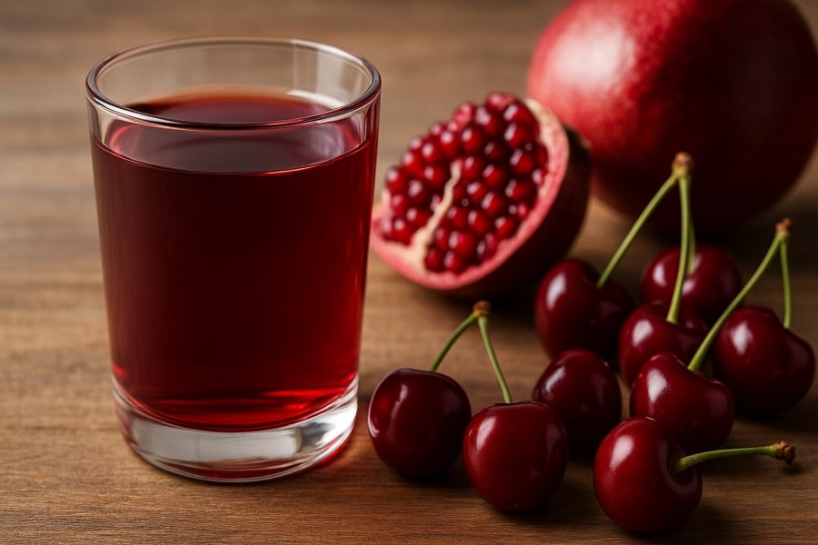 Lựu và cherry giàu chất chống oxy hóa, hỗ trợ giảm nguy cơ ung thư nếu bổ sung thường xuyên.