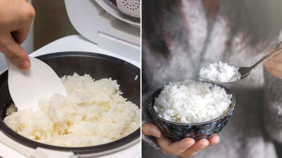 Nấu cơm thêm dầu dừa có thể gia tăng lượng tinh bột kháng tốt cho sức khỏe.