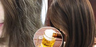 Cách gội đầu, ủ tóc bằng b:ia giúp giảm rụng, kích thích tóc con mọc không ngừng