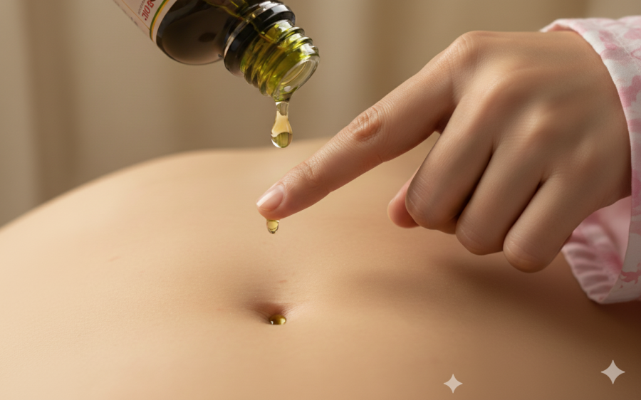 Nhỏ 1 giọt dầu gió vào rốn, tối ngủ êm ru, tránh xa bệnh tật