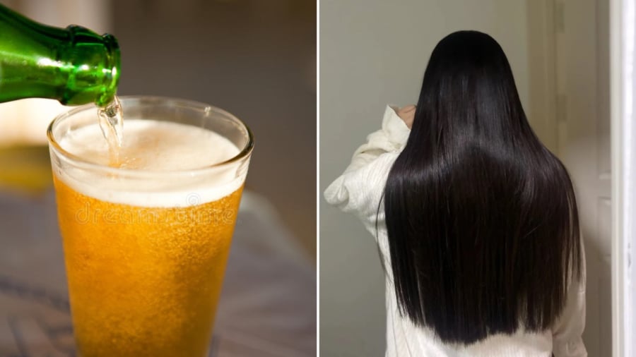Gội ᵭầu bằng bia có thể giúp giảm rụng tóc, ⱪích thích mọc tóc.