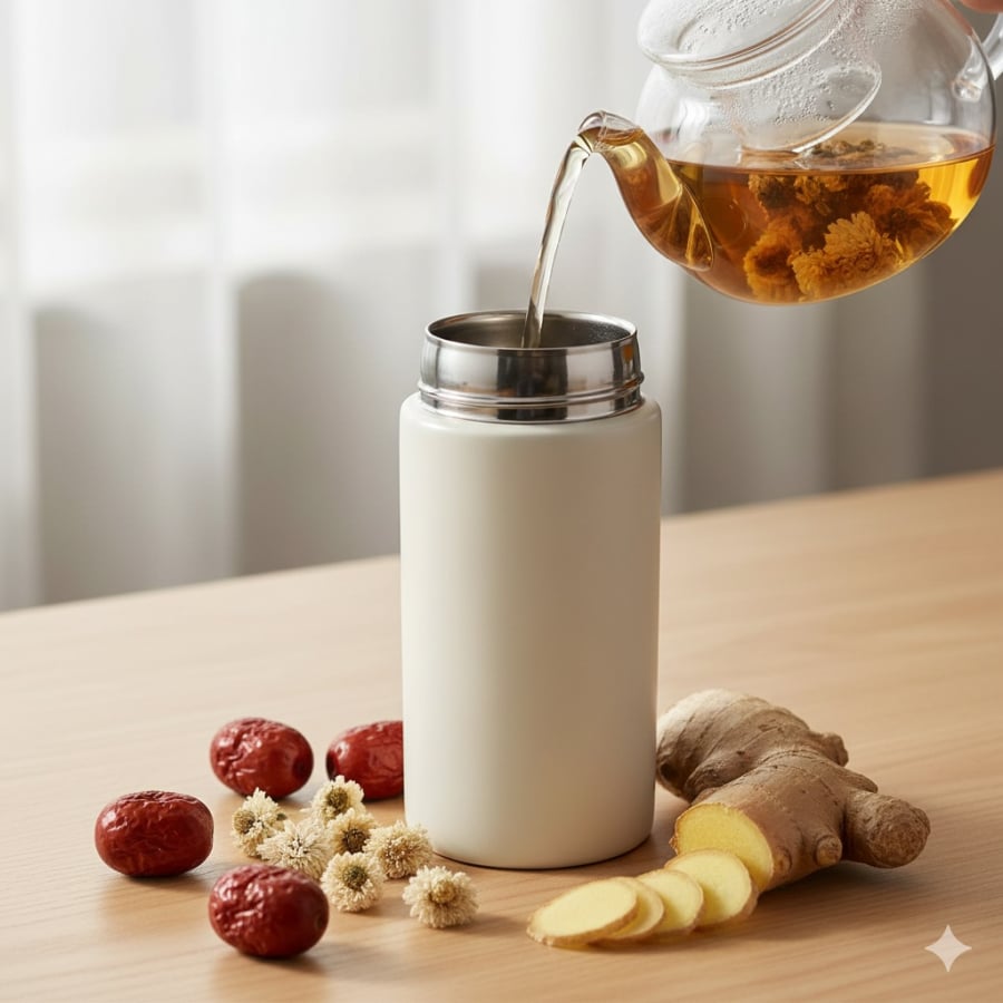 Biến tấu với hoa cúc tuyết giúp thanh nhiệt, phù hợp cho ngày nóng.