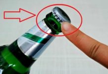 Nắp chai bi-a có một điểm bí ẩn, nhấn vào là mở nắp dễ dàng, không cần dụng cụ mở bi-a