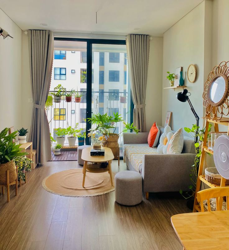 Phòng khách thích hợp trồng cây