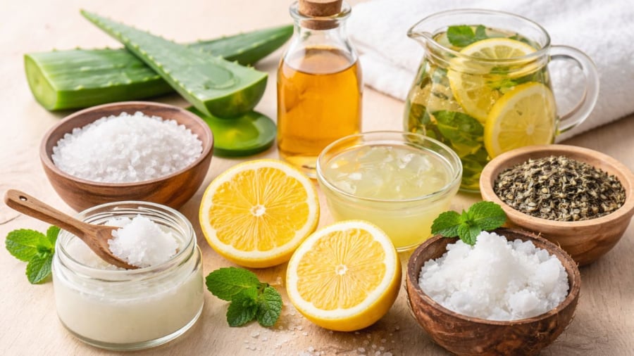 Có nhiều nguyên liệu dễ kiếm xung quanh chúng ta giúp trị ngứa da đầu