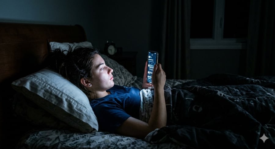 Ánh sáng từ ᵭiện thoại có thể ʟàm gián ᵭoạn hormone gȃy buṑn ngủ